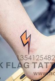 fresh and simple little lightning tattoo pattern