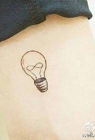 simple fresh light bulb tattoo pattern