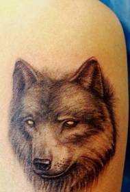 Beauty Legs Wolf Head Tattoo Patroon