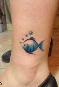 fot liten fersk fisk tatoveringsmønster