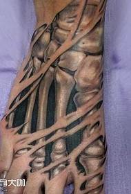 нога реална шема на тетоважа на коските