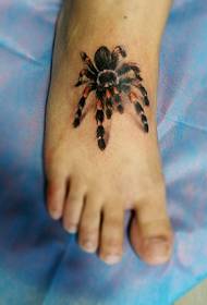 coup de pied un petit motif de tatouage 3D Spider