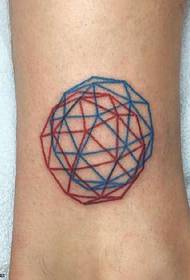 ankle line geometry tattoo pattern
