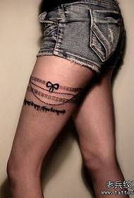 krásne čipky tetovanie vzor pre dievčatá nohy
