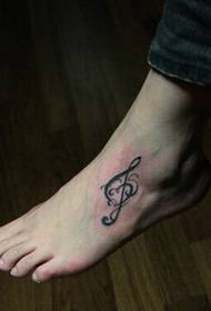 beauty foot classic fashion note totem tattoo pattern picture