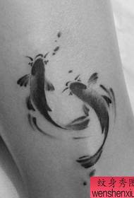 krásne populárne noha atrament maľovanie chobotnice tetovanie vzor