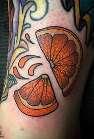 Orange Tattoo on the Ankle