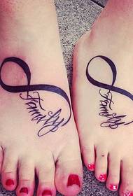 beautiful girlfriends totem tattoo on the girl's instep