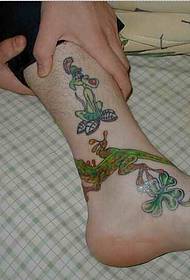 Fashion good-looking gecko tattoo pattern picture on the foot