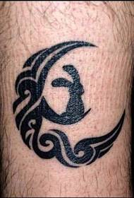 kāju totem mēness truša tetovējuma modeļa attēls
