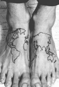 gambar tatu dunia lelaki kaki gambar dunia gambar tatu