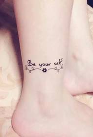 girl's favorite mini ankle small tattoo