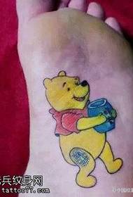 Painted Cute Bear Tattoo Pattern