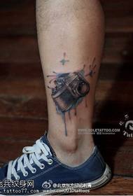 calf ink style camera tattoo pattern