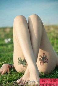 Piger ben mode populære bue tatovering mønster