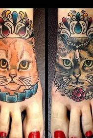 colorful instep tattoo