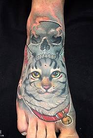 Patrún Tattoo Cat saille ar an gCrúb