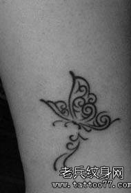 girls prefer the leg totem butterfly tattoo pattern