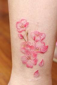 bare feet small fresh cherry tattoo pattern
