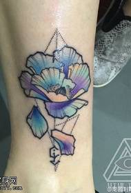 patró de tatuatges florals al turmell