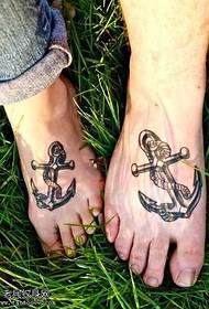 foot Anchor tattoo pattern