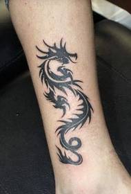 leg popular good-looking totem dragon tattoo pattern