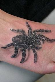 foot small spider tattoo pattern