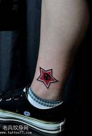 chân hình ngôi sao năm cánh màu đỏ