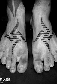 patrón de tatuaxe de impresión de Buda do pé