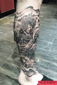 férfi lábak klasszikus jóképű Wei Wei bodhisattva tetoválás minta