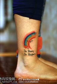 Lijepi Rainbow engleski uzorak tetovaže