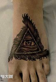 foot full-eye eye tattoo pattern