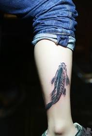 stijlvolle enkel mooie mooie inktstijl inktvis tattoo foto