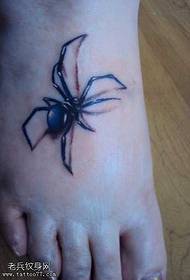 foot spider tattoo pattern