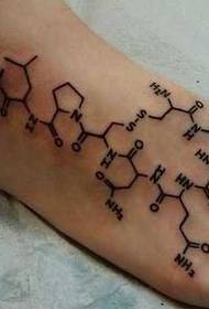 foot super molecular formula Tattoo pattern