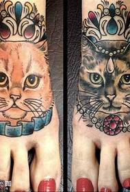 foot cat tattoo pattern
