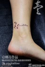 fresh on the ankle Character flower tattoo pattern