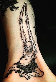 Patrón de tatuaje japonés de pie