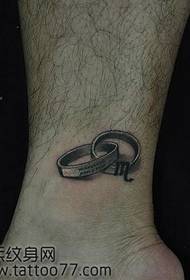 leg classic popular ring tattoo pattern