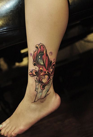 Espada espinho criativo peito do pé tatuagem imagens