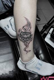 foot lotus flower tattoo picture