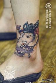 modeli i tatuazhit me kyçin e këmbës me ngjyrë 49628-femër kyçin e këmbës me një ngjyrosje tatuazh njëbrirësh