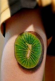 zilamê lingê rengê kiwi modela tattooê ya xweşik