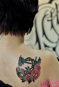 shoulder love sewing machine tattoo picture