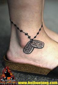foot neck iron brand name tattoo pattern