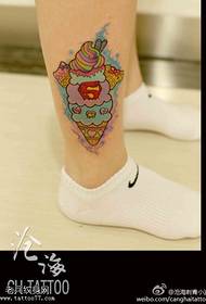 Foot Color Superman Ice Cream Tattoo Picture