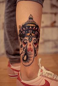 väri norsu jumalat jalka muoti tatuointi kuvia