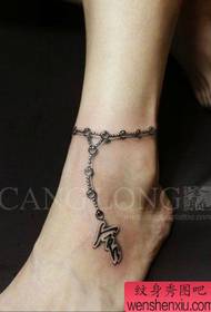 girls ankles beautiful small anklet tattoo pattern