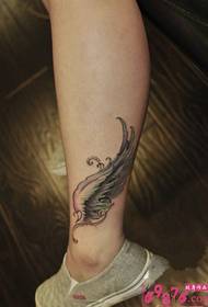 Single-winged winged ankle tattoo picture