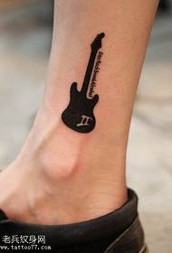 small fresh foot guitar totem tattoo pattern